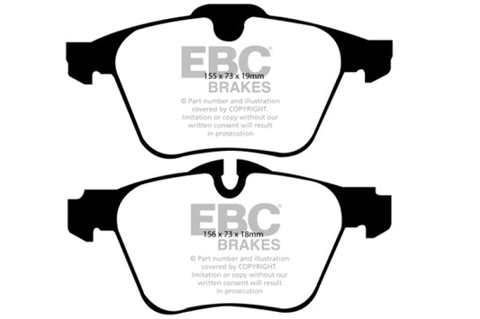 EBC 13-15 Jaguar XF 3.0 Supercharged Redstuff Front Brake Pads