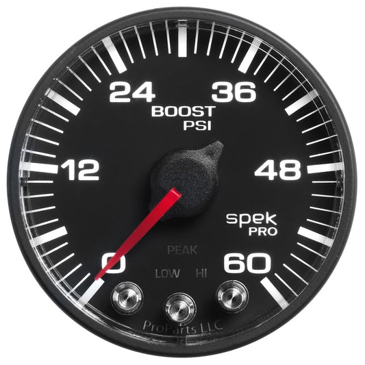 Autometer Spek-Pro 52.4mm 0-60 PSI Digital Stepper Motor Boost Gauge AutoMeter Gauges