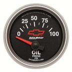 Autometer Oil Pressure 2-1/16, 0-100 PSI - Red Bowtie AutoMeter Gauges