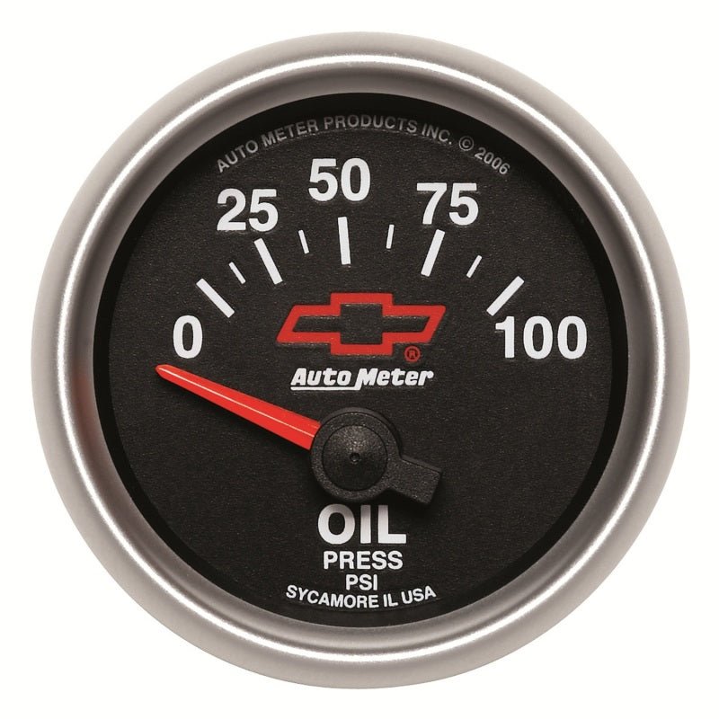 Autometer Oil Pressure 2-1/16, 0-100 PSI - Red Bowtie AutoMeter Gauges