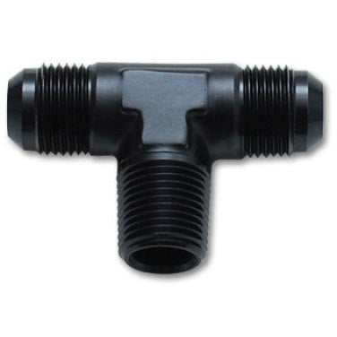 Vibrant -16AN x 1inNPT Flare to Pipe Tee Fitting Adapter Fitting - Aluminum Vibrant Fittings