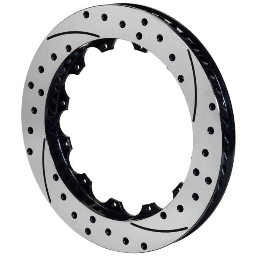 Wilwood Rotor-SV-SRP 72 Iron-LH-Drill-BLK 14.25 x 1.10 - 12 on 8.75in Wilwood Brake Rotors - 2 Piece