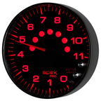 Autometer Spek-Pro Gauge Tachometer 5in 11K Rpm W/Shift Light & Peak Mem Black/Black AutoMeter Gauges