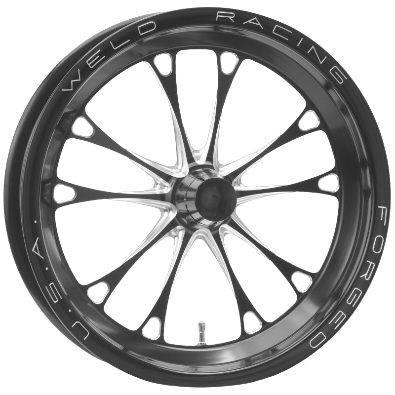 Weld V-Series 1-Piece 15x3.5 / Strange Spindle MT / 1.75in. BS Black Wheel - Non-Beadlock Weld Wheels - Forged