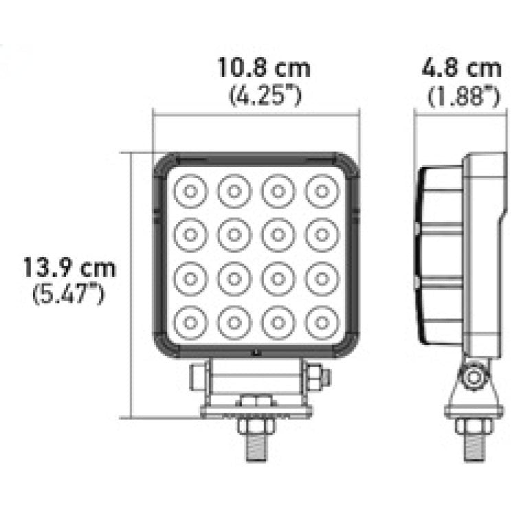 Hella ValueFit LED Work Lamps 4SQ 2.0 LED MV CR BP Hella Work Lights