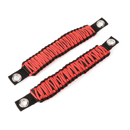 Rugged Ridge Paracord A-Pillar Grab Handle Red 07-18 Jeep Wrangler JK Rugged Ridge Dash & Interior Trim