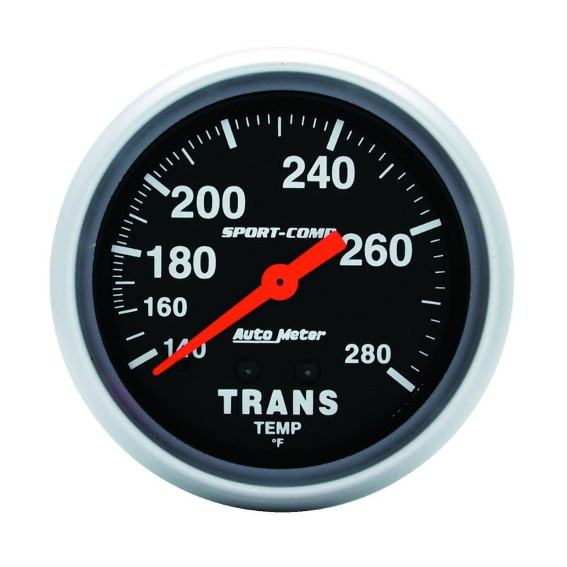 Autometer Sport-Comp 2-5/8in 140-280 Degrees (F) Mechanical Transmission Temp Gauge AutoMeter Gauges