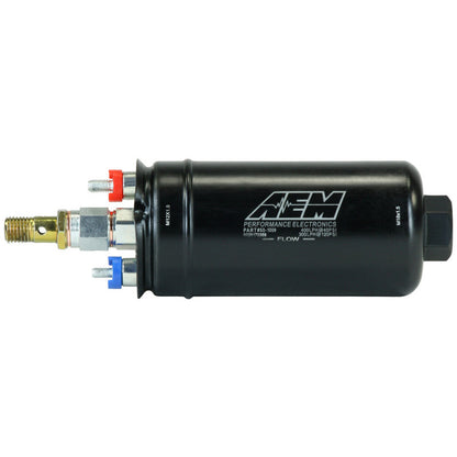 AEM 400LPH High Pressure Inline Fuel Pump - M18x1.5 Female Inlet to M12x1.5 Male Outlet AEM Fuel Pumps