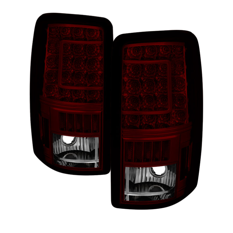 Xtune GMC Yukon Denali Xl 01-06 Version 2 C Shape LED Tail Lights Red Smoke ALT-ON-CD00-G2-LED-RS SPYDER Tail Lights