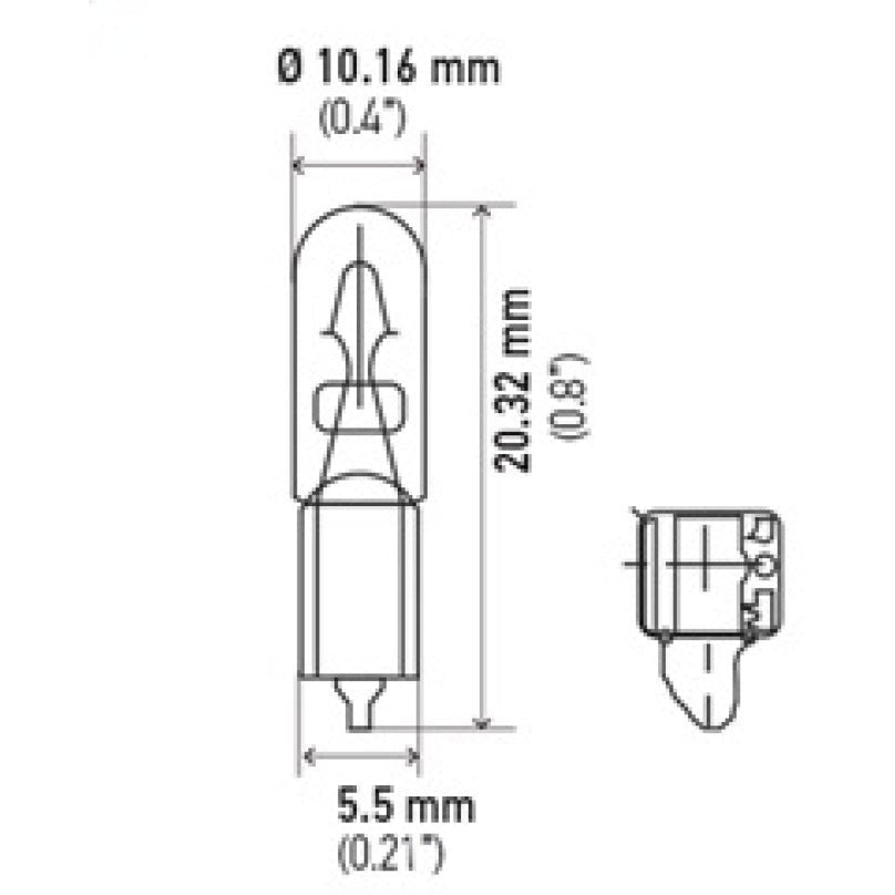 Hella Bulb 73 12V 11W W21X49D T175 (2) Hella Bulbs