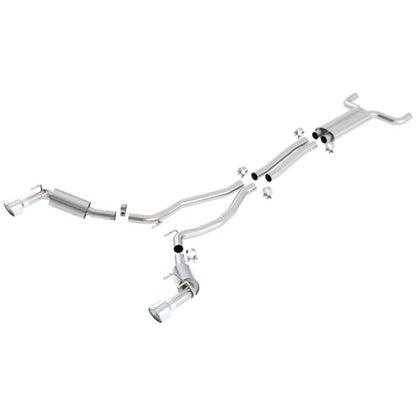 Borla 10-13 Chevy Camaro SS 6.2L V8 Single RoundTip Split Rear Exit S-Type Catback Exhaust Borla Catback