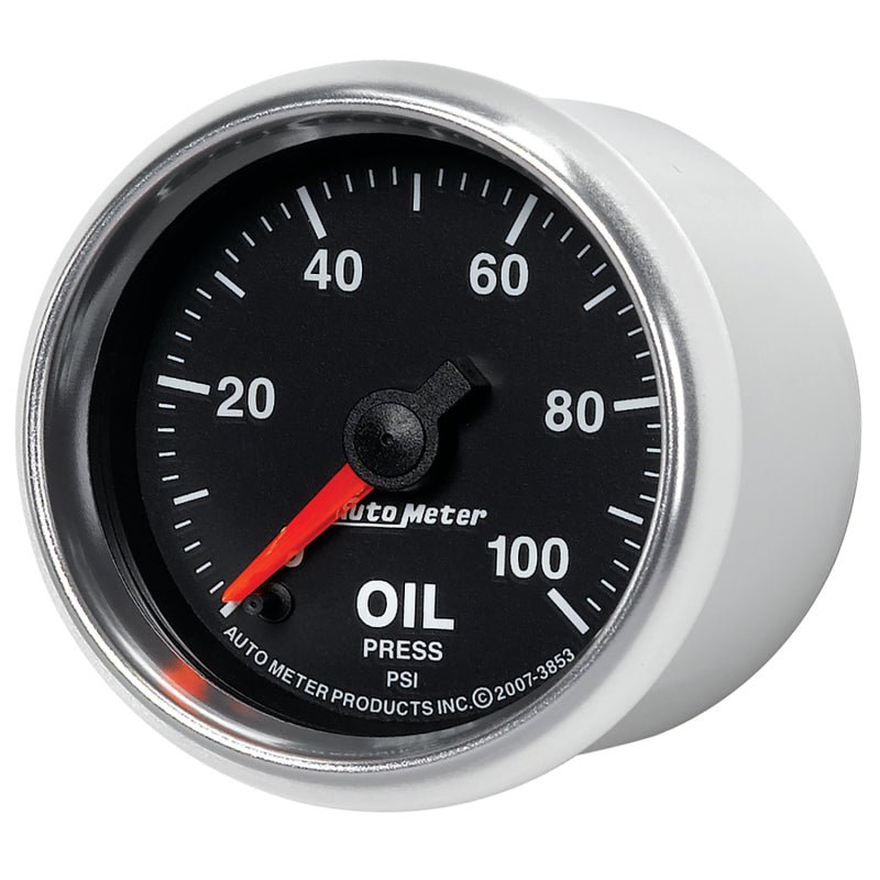 Autometer GS Series 2-1/16in Oil Pressure Gauge 100PSI Electric Full Sweep AutoMeter Gauges