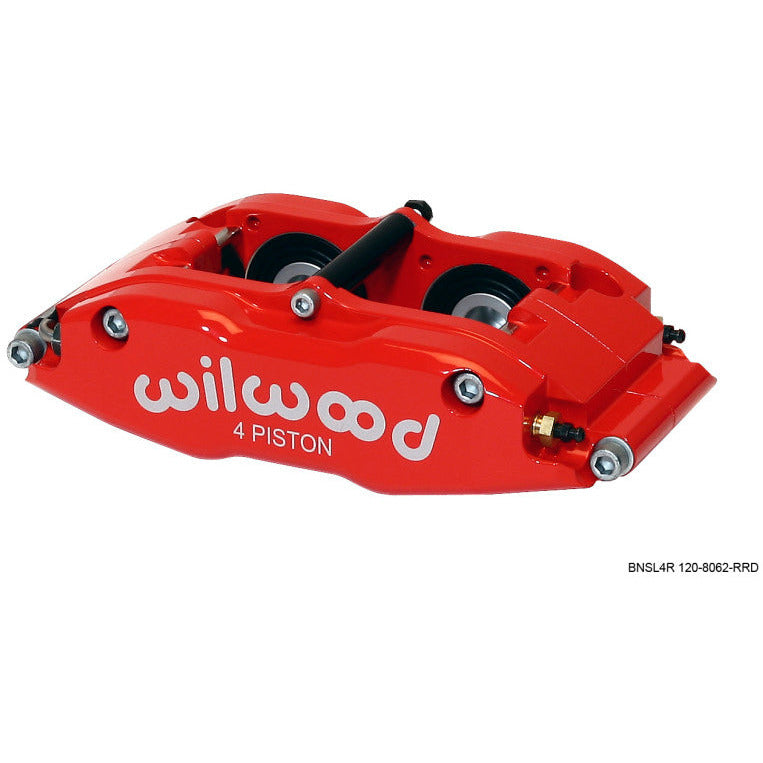 Wilwood Caliper-BNSL4R-Red 1.25in Pistons 1.10in Disc Wilwood Brake Calipers - Perf