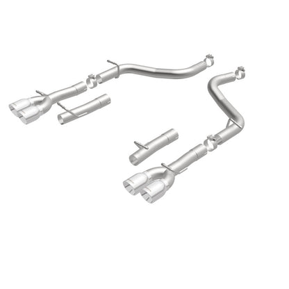 MagnaFlow Axle-Back, SS, 2.5in, Quad Split Rear 3.5in Tip 2015 Dodge Challenger 3.6L V6