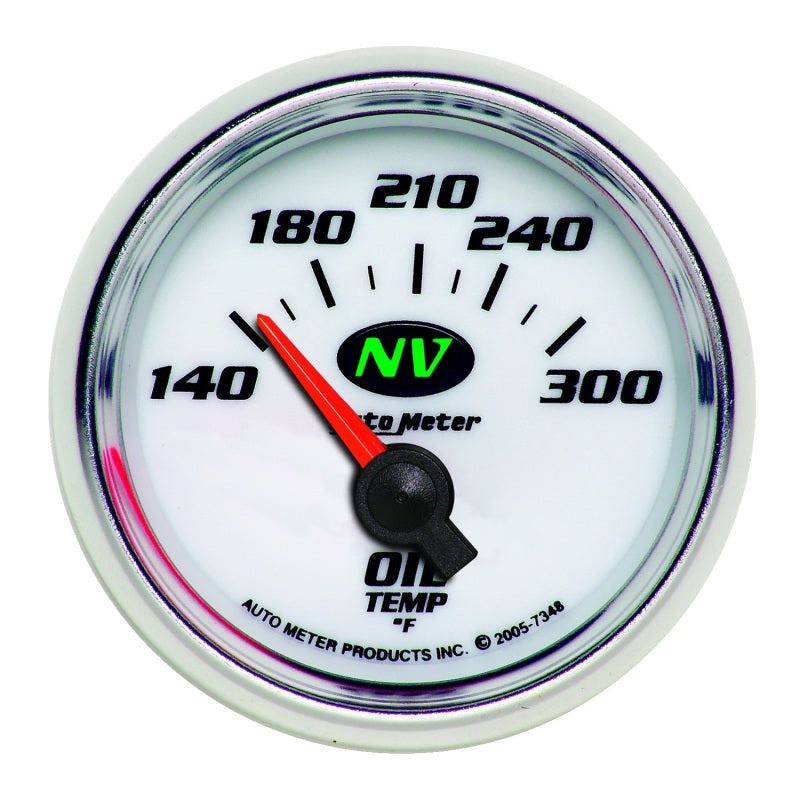 AutoMeter Gauge Oil Temp 2-1/16in. 140-300 Deg. F Electric NV AutoMeter Gauges