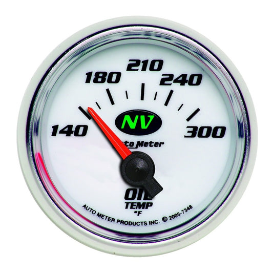 AutoMeter Gauge Oil Temp 2-1/16in. 140-300 Deg. F Electric NV AutoMeter Gauges