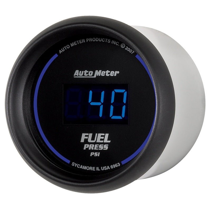 Autometer 52.4mm 1-100 PSI Black Digital Fuel Pressure Gauge AutoMeter Gauges