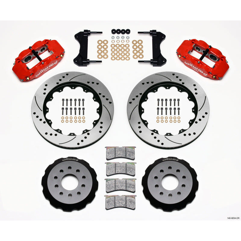 Wilwood Narrow Superlite 6R Front Hat Kit 14.00in Drilled Red 98-02 Camaro/Firebird Wilwood Big Brake Kits