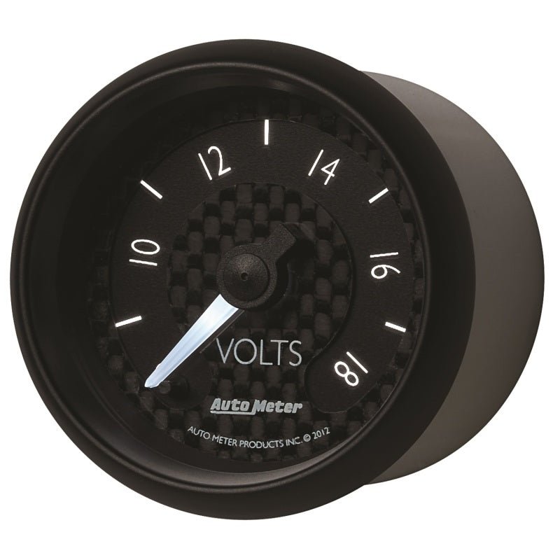 Autometer GT Series 52mm Full Sweep Electronic 8-18 Volts Voltmeter AutoMeter Gauges