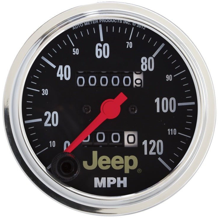 Autometer Jeep 85.7mm In-Dash 120 MPH Mechanical Speedometer Gauge AutoMeter Gauges