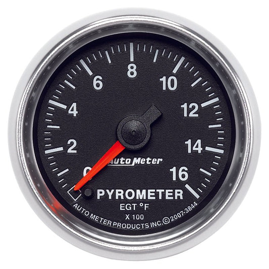 Autometer GS 0-1600 degree F Full Sweep Electronic Pyrometer Gauge AutoMeter Gauges