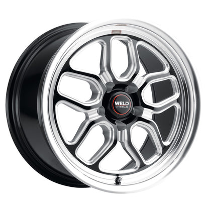 Weld Racing 17x10 Laguna Drag Wheel 5x127 ET38 BS7.00 Gloss BLK MIL DIA 71.5 Weld Wheels - Cast