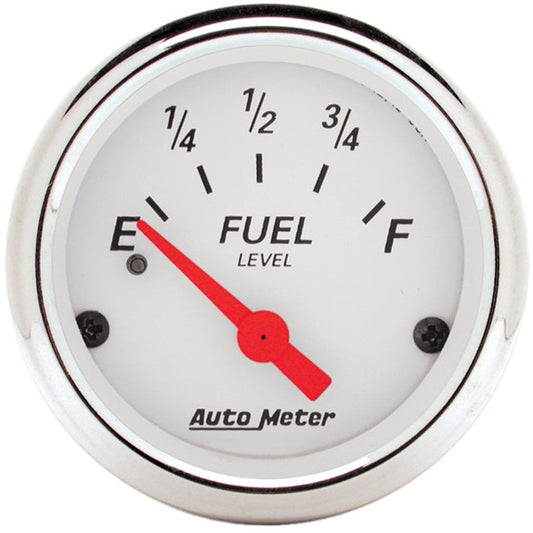 Autometer Arctic White 2 1/16in 240 ohm to 33 ohm Electric Fuel Level Gauge AutoMeter Gauges