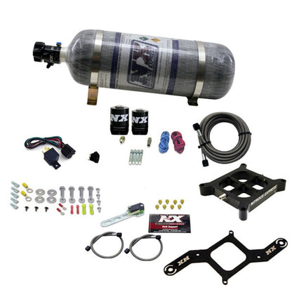 Nitrous Express 4150 Single Entry Crossbar Nitrous Plate Kit RNC (250-750HP) w/Composite Bottle