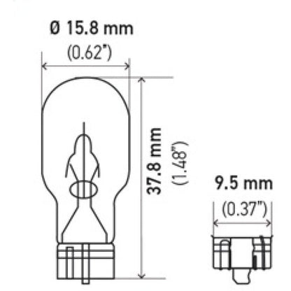 Hella Bulb 921 12V 16W W2.1X9.5d T5 Hella Bulbs