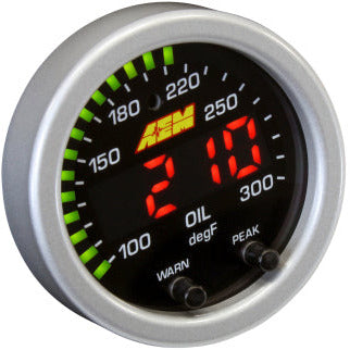 AEM X-Series Temperature 100-300F Gauge Kit (ONLY Black Bezel and Water Temp. Faceplate) AEM Gauges