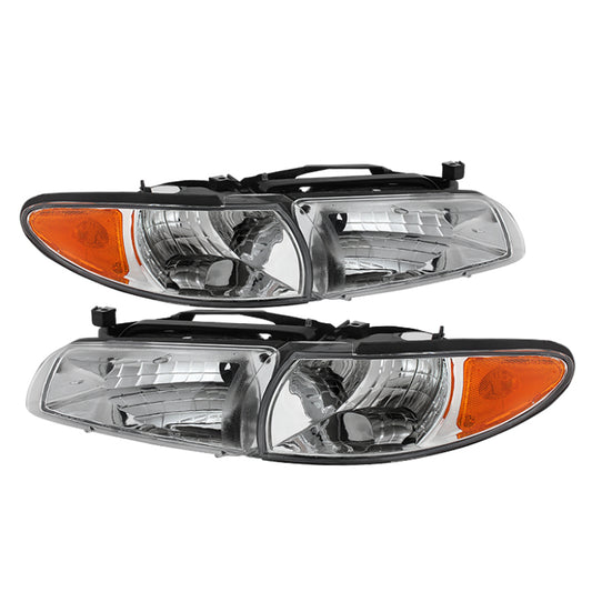 Xtune Pontiac Grand Prix 97-03 Crystal Headlights w/ Amber Corner Lights HD-JH-PGPRIX-SET-AM-C SPYDER Headlights