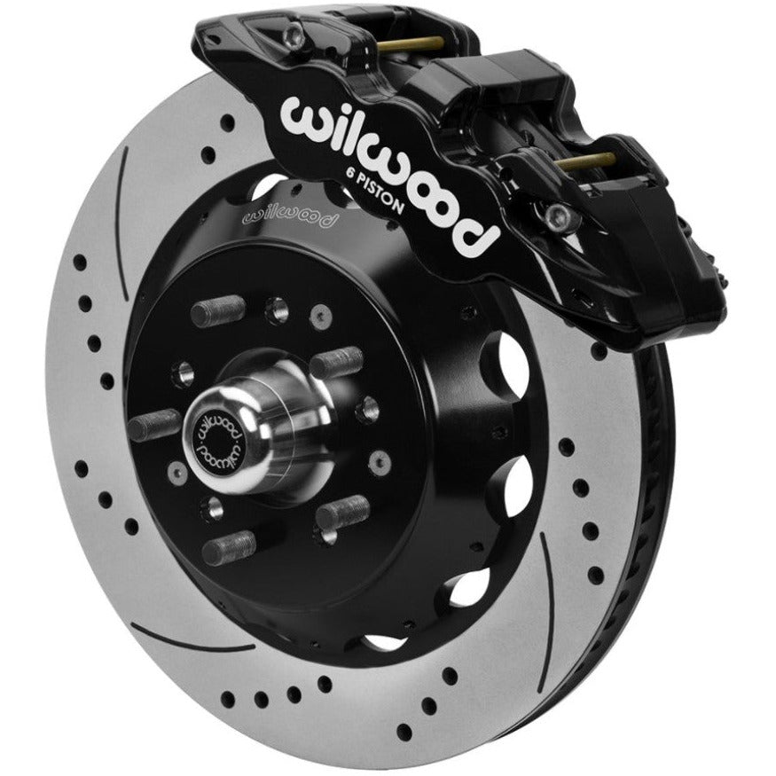 Wilwood 70-81 FBody/75-79 A&XBody AERO6 Frt BBK 14in D/S Rtr Blk Calipers Use w/ Pro Drop Spindle Wilwood Big Brake Kits