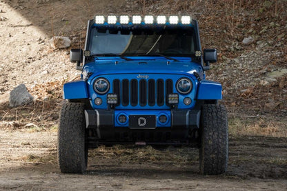 Diode Dynamics Jeep JK SS5 Pro CrossLink Windshield - Yellow Combo Lightbar Kit