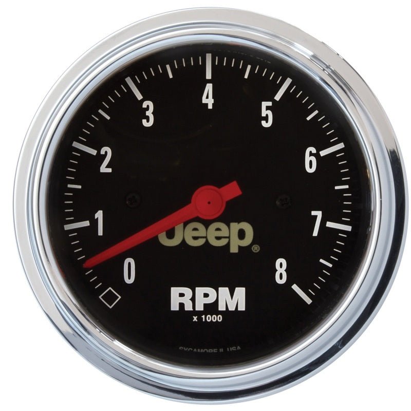 Autometer Jeep 85.7mm In-Dash 8000 RPM Tachometer Gauge AutoMeter Gauges