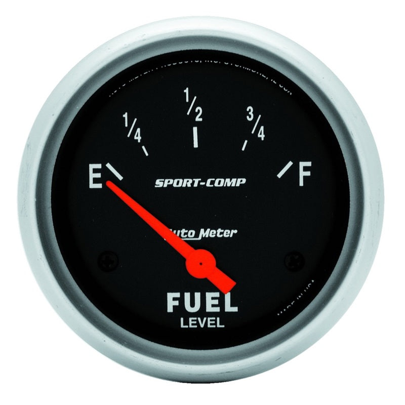 AutoMeter Gauge Fuel Level 2-5/8in. 0 Ohm(e) to 90 Ohm(f) Elec Sport-Comp AutoMeter Gauges