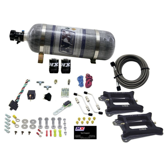 Nitrous Express Dual Holley/Gasoline Nitrous Kit (100-500HP) w/Composite Bottle