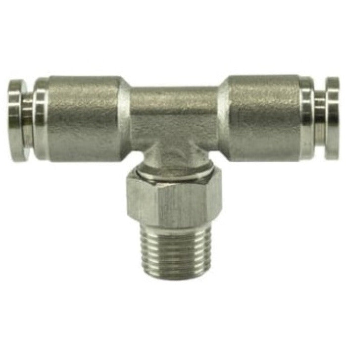 Turbosmart 1/8 NPT to TEE 1/4 Pushloc Stainless Steel Turbosmart Fittings