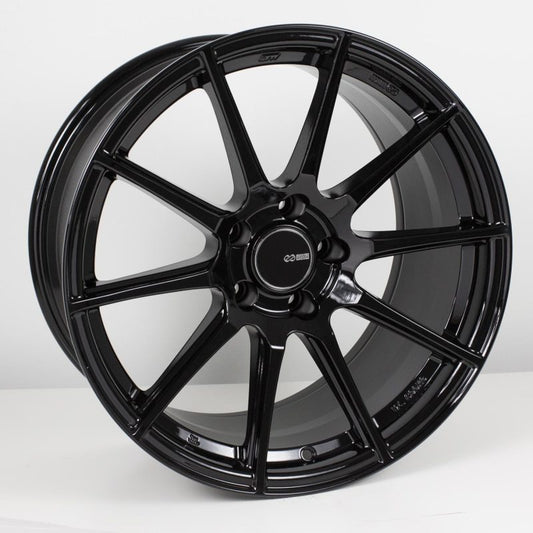 Enkei TS10 18x9.5 5x100 45mm Offset 72.6mm Bore Black Wheel Enkei Wheels - Cast