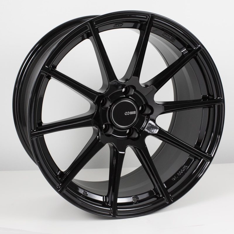 Enkei TS10 17x8 5x114.3 45mm Offset 72.6mm Bore Black Wheel Enkei Wheels - Cast