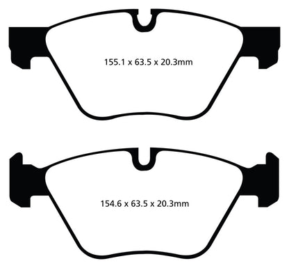 EBC 11+ BMW 528 2.0 Turbo (F10) Greenstuff Front Brake Pads