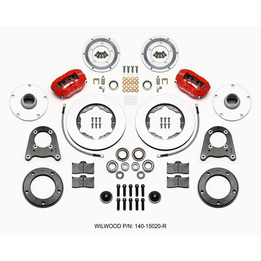 Wilwood Forged Dynalite-M Front Kit 10.75in Red 1950-1955 MG-TD/TF Wilwood Big Brake Kits