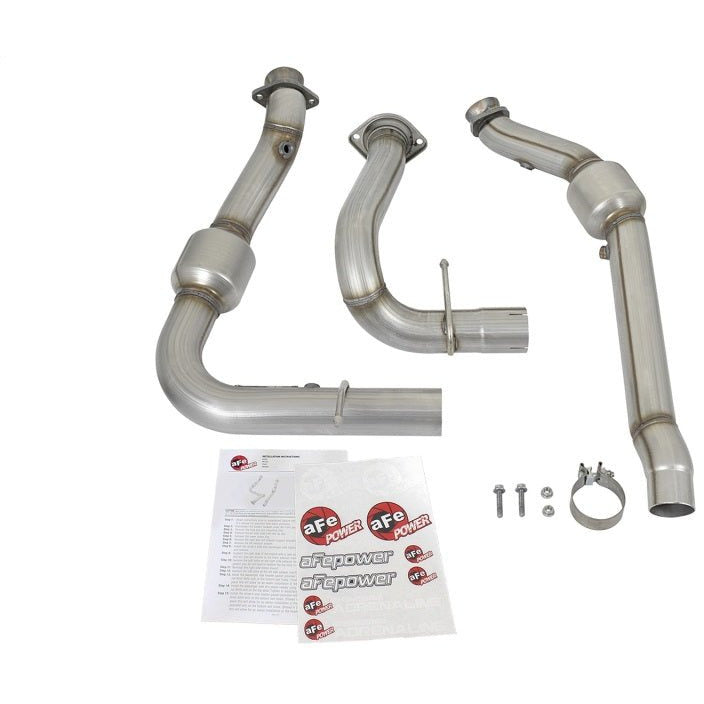 aFe Twisted Steel Down-Pipe Street Series 2017 Ford F-150 Raptor V6-3.5L (tt) aFe Downpipes