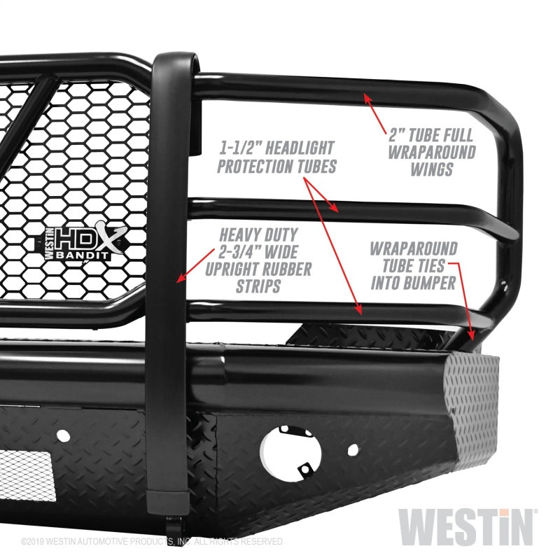 Westin/HDX Bandit 15-19 Chevrolet Silverado 2500/3500 Front Bumper - Black