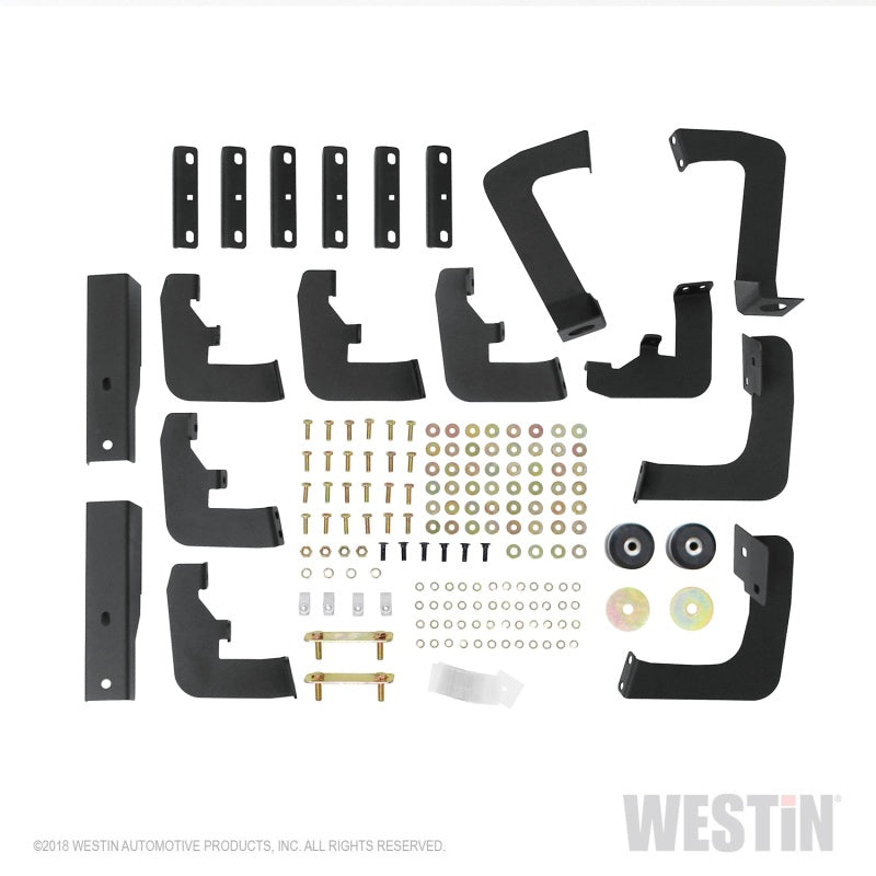 Westin/HDX 17-18 Ford F-250/350 Crew Cab (6.75ft Bed) Stainless Drop Nerf Step Bars - Textured Black