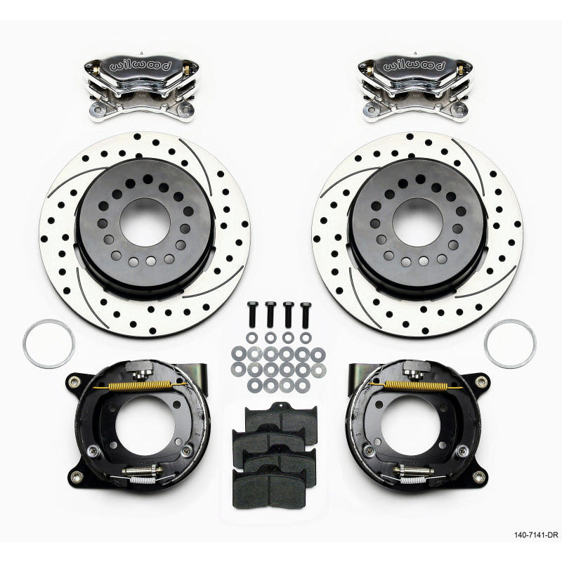 Wilwood Forged Dynalite P/S P-B Kit Drilled Polished Chevy 12 Bolt w/ C-Clips Wilwood Big Brake Kits