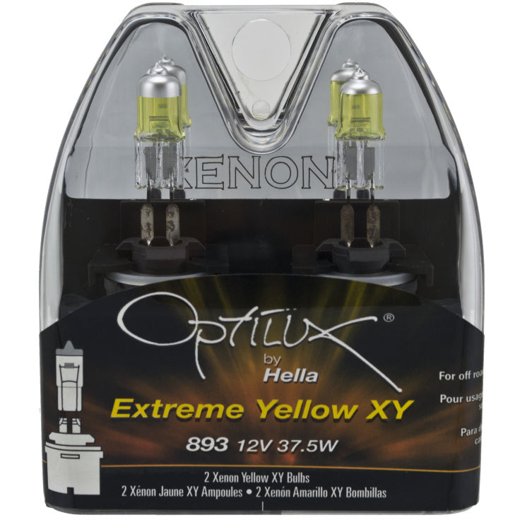 Hella Optilux 893 12V 37.5W Extreme Yellow Bulbs (Pair) Hella Bulbs