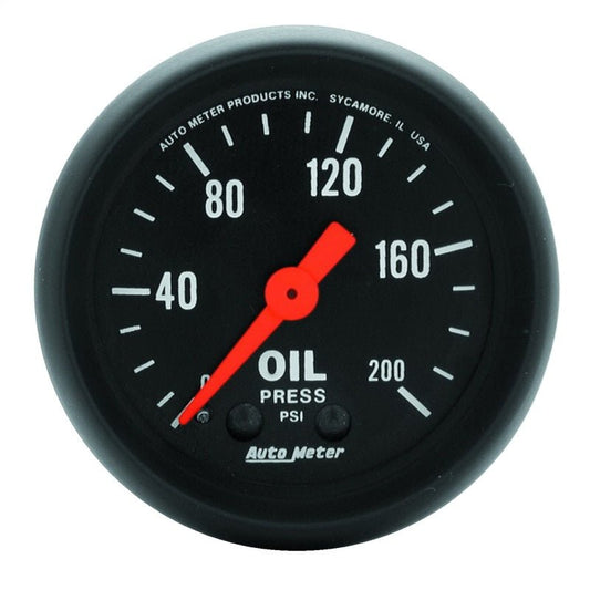 Autometer Z Series 52mm 0-200 PSI Mechanical Oil Pressure Gauge AutoMeter Gauges