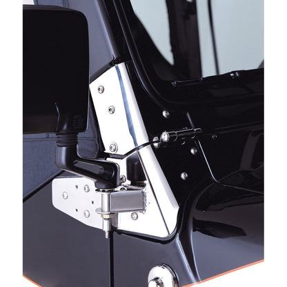 Rugged Ridge 97-02 Jeep Wrangler TJ Stainless Steel Mirror Relocation Brackets Rugged Ridge Exterior Trim