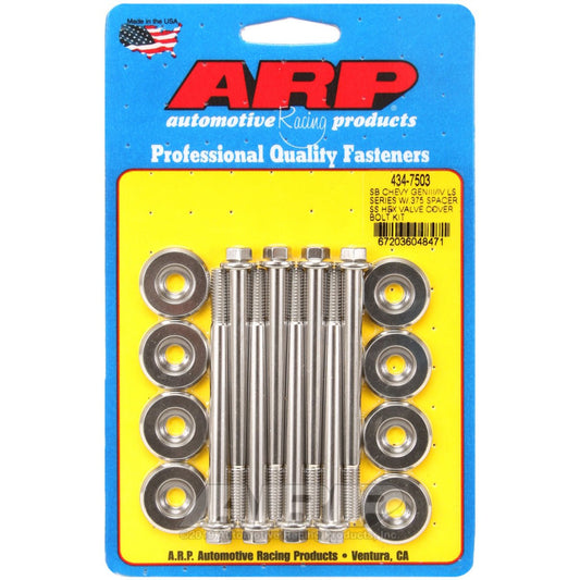ARP SB Chevrolet Gen III/IV LS Series w/ 0.375 Spacer SS Hex Valve Cover Bolt Kit ARP Hardware Kits - Other