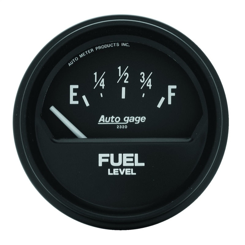 AutoMeter Gauge Fuel Level 2-5/8in. 73 Ohm(e) to 10 Ohm(f) Elec Black Autogage AutoMeter Gauges